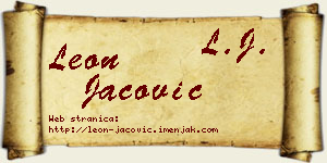 Leon Jačović vizit kartica